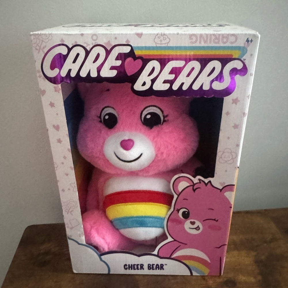 Care Bears Cheer Bear Plush - Pink with Rainbow - Picture 2 of 7